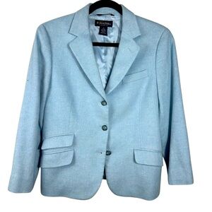 BROOK BROTHERS WOOL BLEND SCHOOL BOY LIGHT BLUE BLAZER
